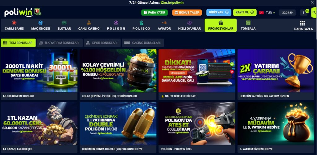 poliwin bonusları